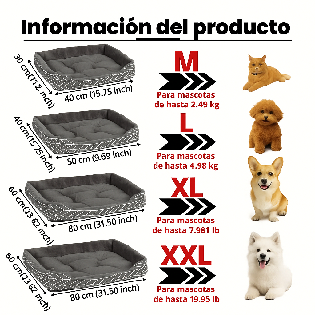 Cama Ultrasuave Perros y Gatos